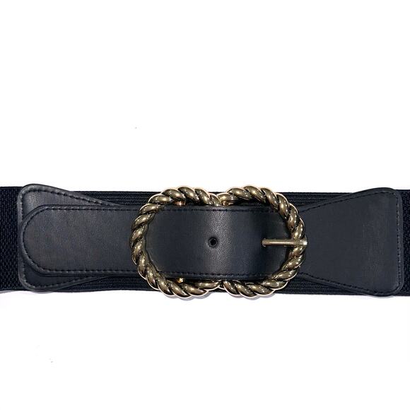 Torrid Black Gold Double O Stretch Waist Belt Size 2X - Picture 2 of 7